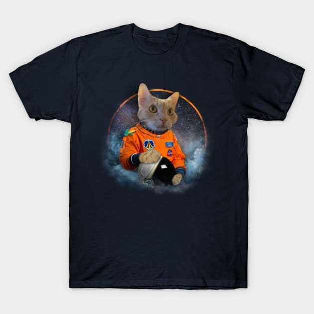 Catstronaut Portrait T-Shirt by WetNeon
